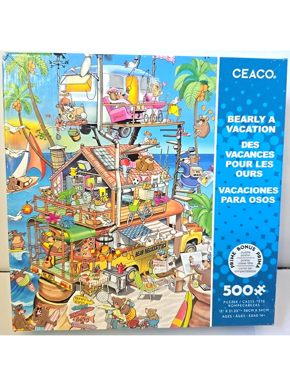 Ceaco Bearly a Vacation RJ Crisp 500 Pc